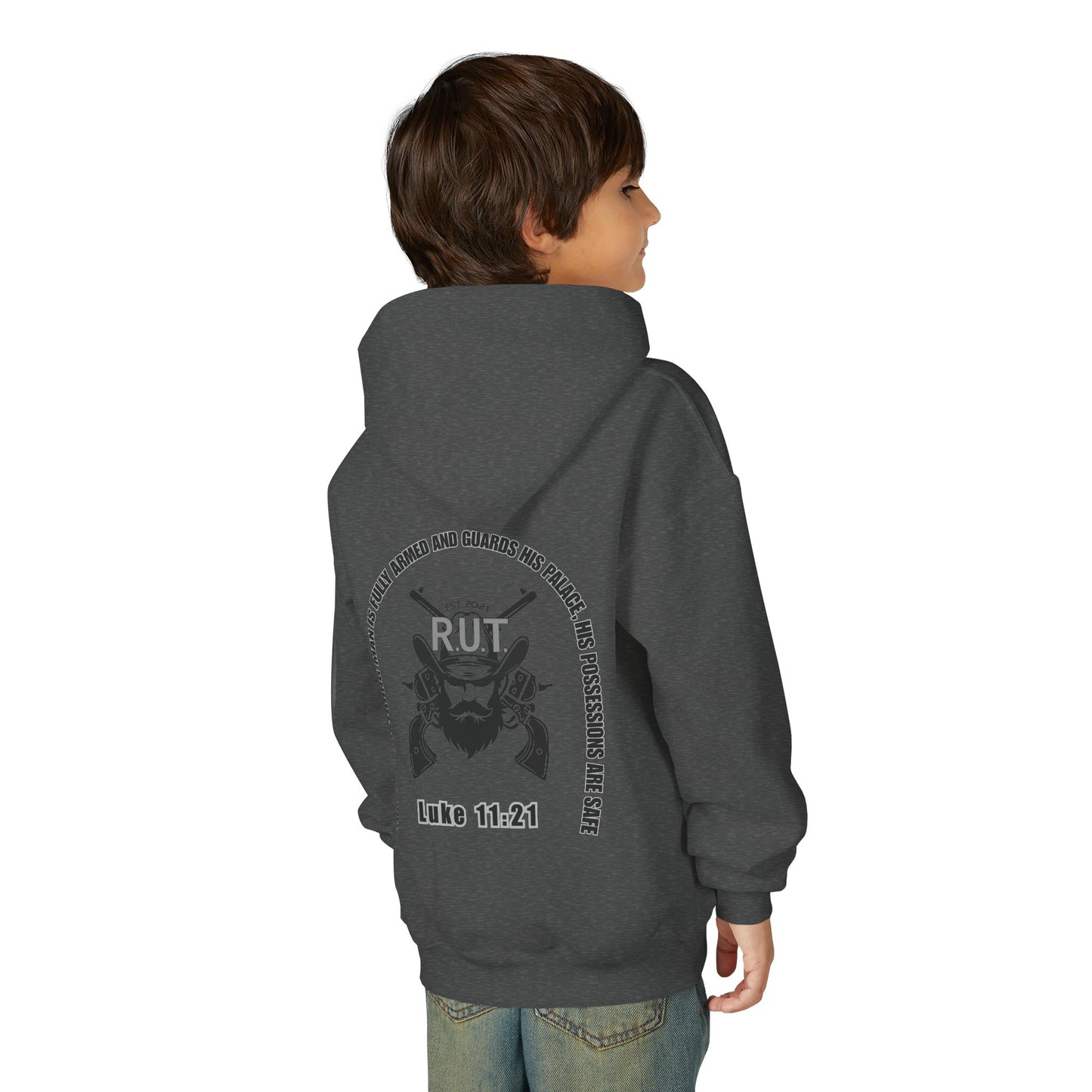 RUT Luke 11:21 Youth Hoodie