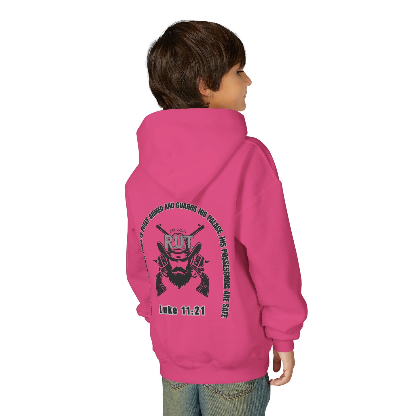 RUT Luke 11:21 Youth Hoodie