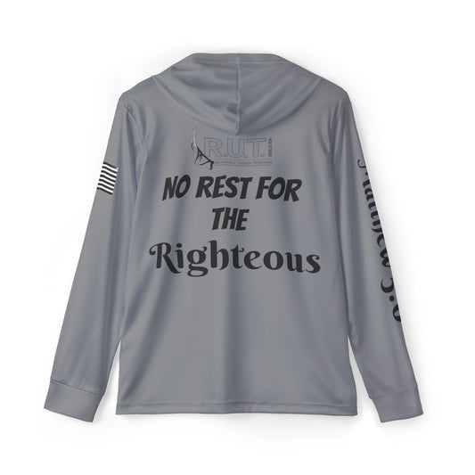 Grey No Rest For The Righteous Warmup Hoodie (AOP)