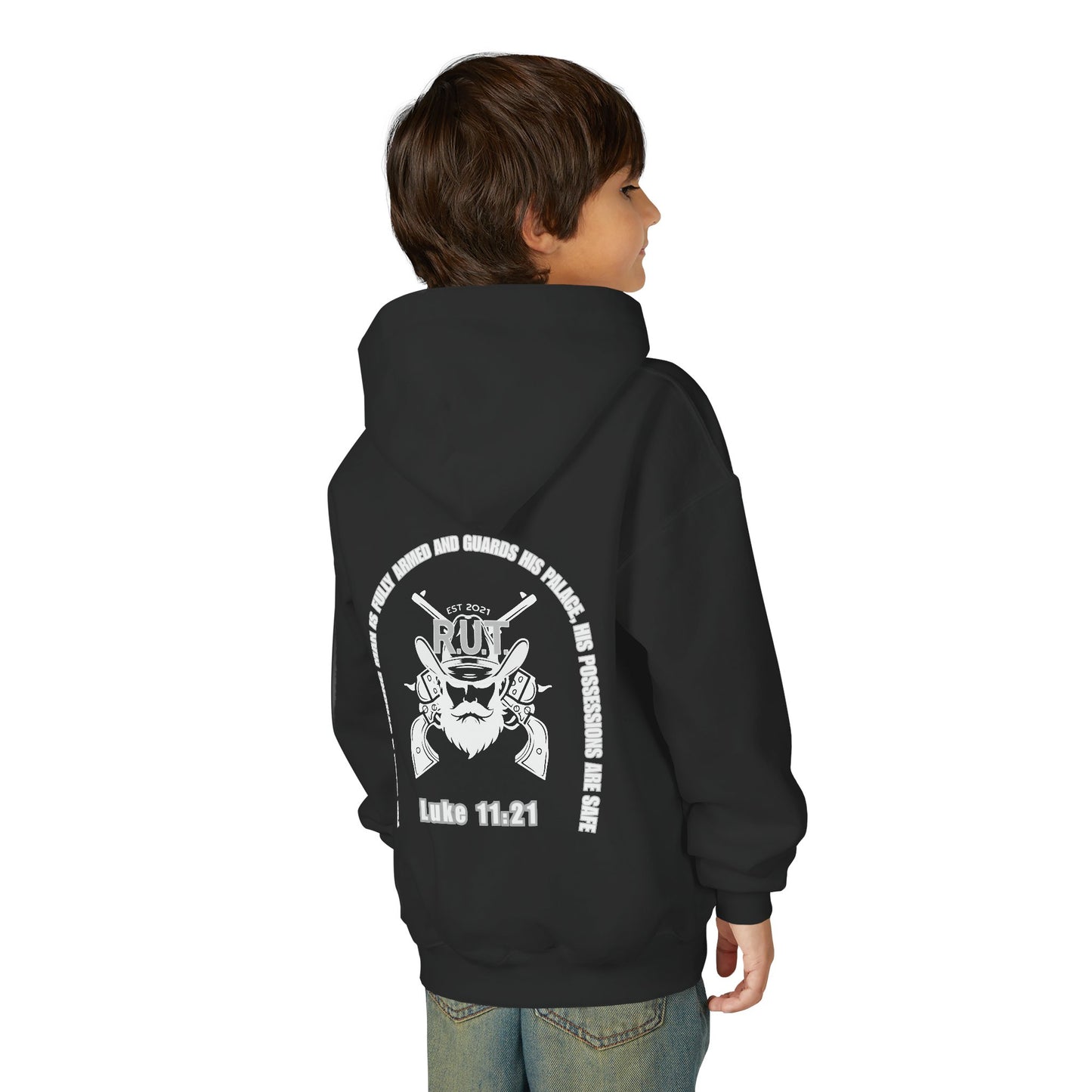 RUT Luke 11:21 Youth Hoodie