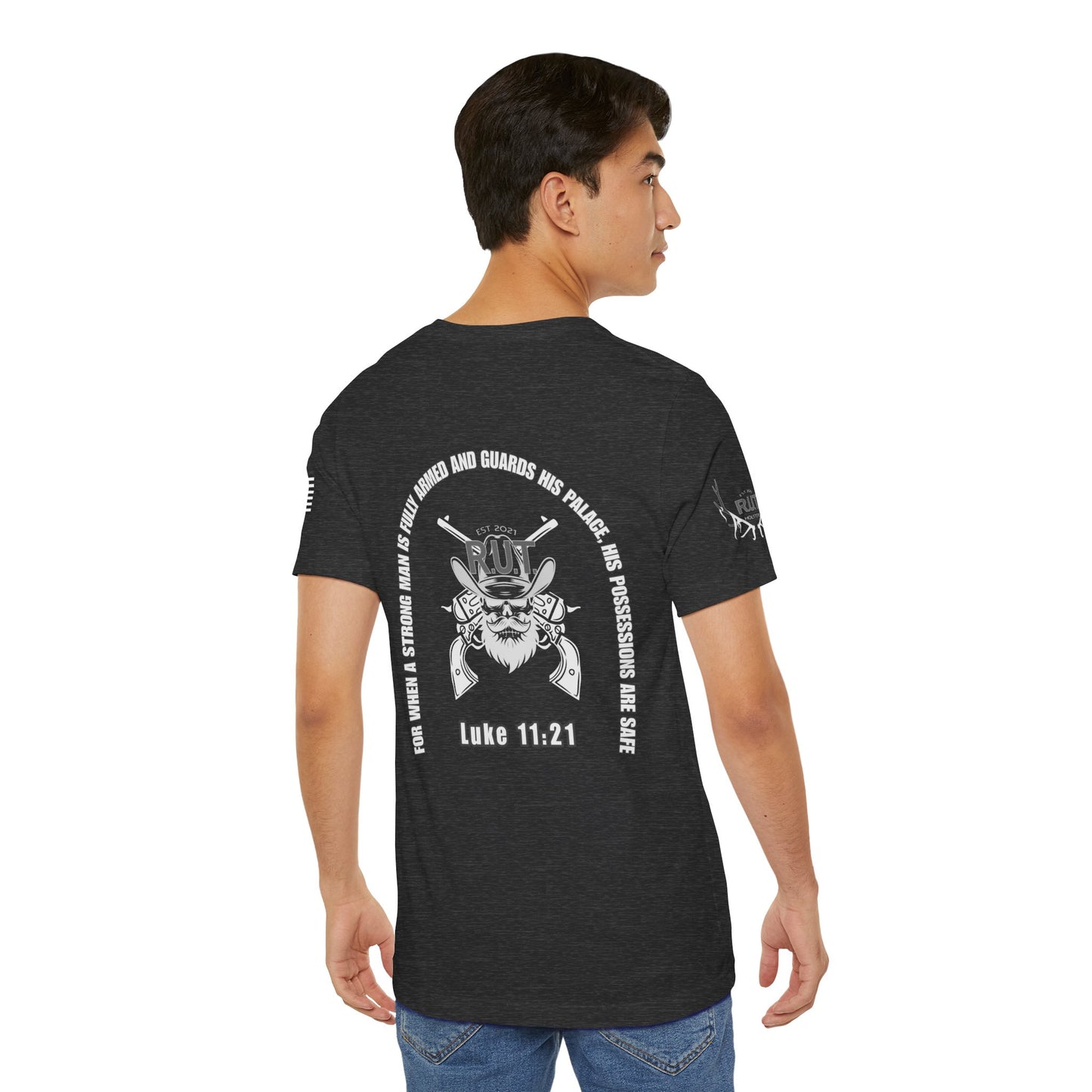 "Luke 11:21" Graphic T-Shirt