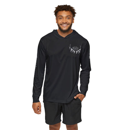 Black No Rest For The Righteous Warmup Hoodie (AOP)