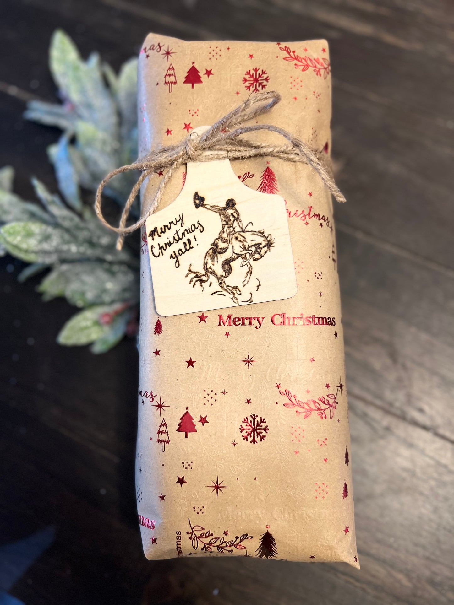 Hand Burned Wood Gift Tag