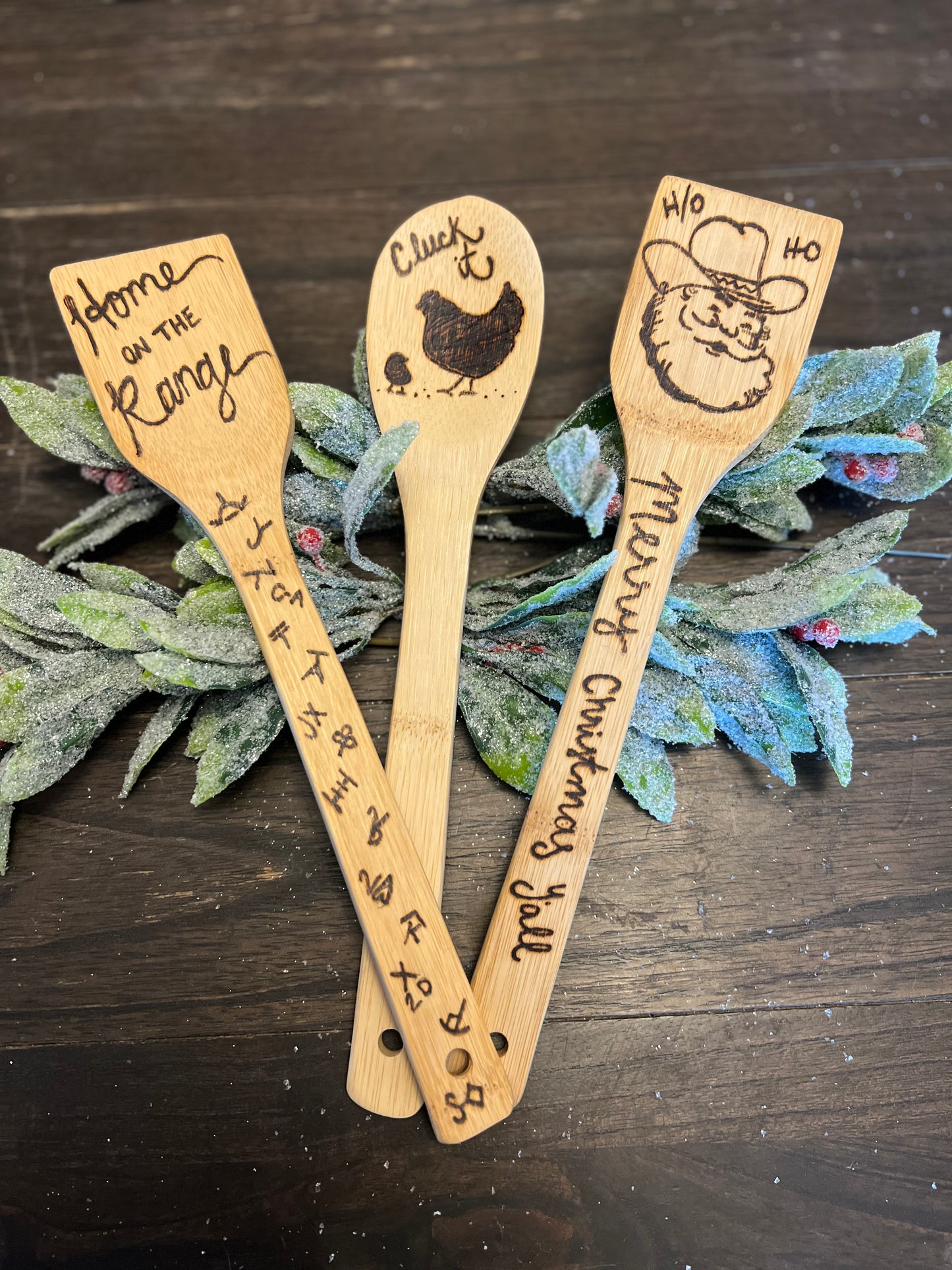 Hand Burned Wood Spoons