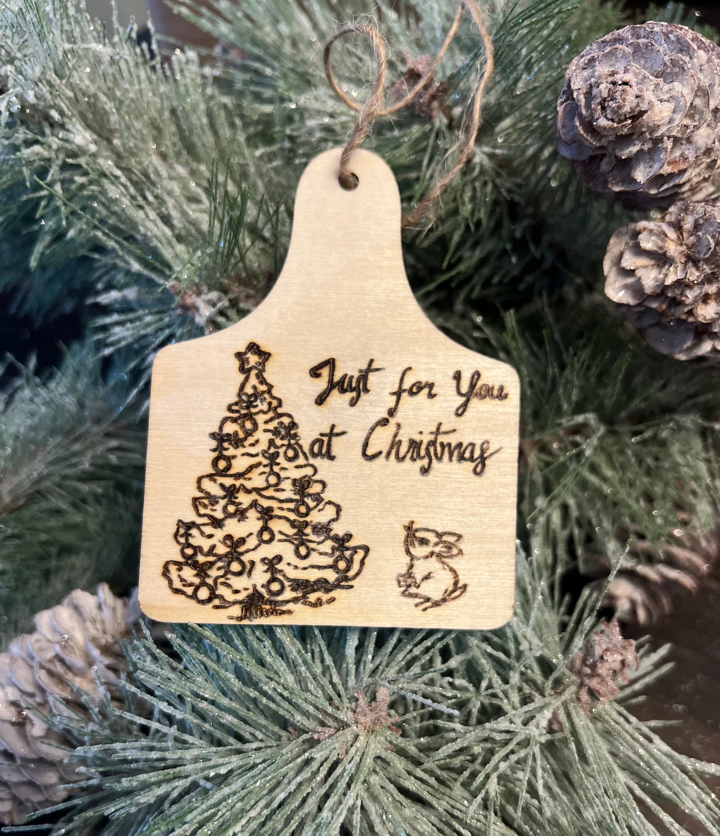 Hand Burned Wood Gift Tag